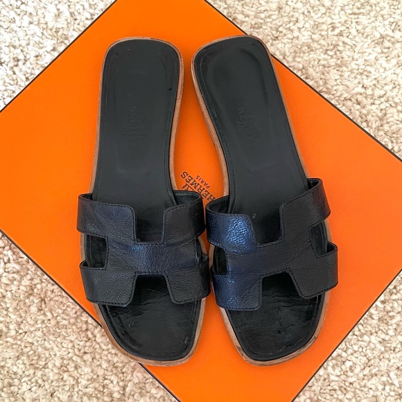 Hermes Shoes - Hermès Oran Sandals w/ Box & bags Sz 35